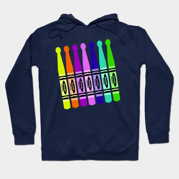 Drumstick Crayons Hoodie by drummingco